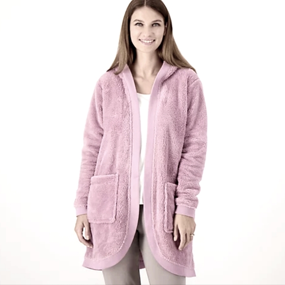 Berkshire Hooded Wellsoft Sherpa Oversized Cardigan S/M - Picture 1 of 13